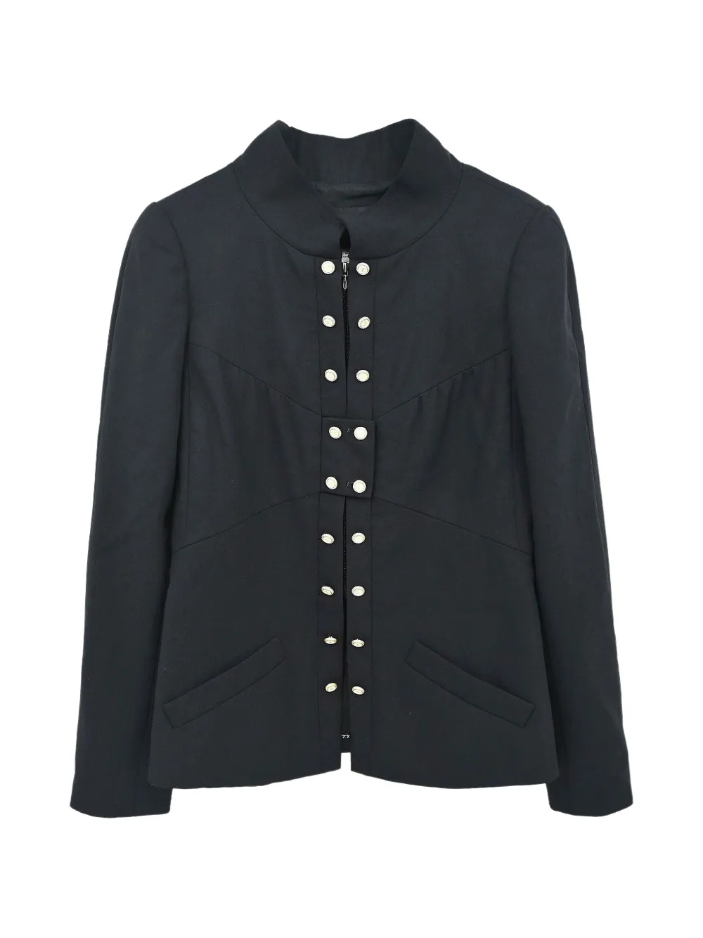 CHANEL Pre-Owned 2007 zip-up fitted jacket - Nero