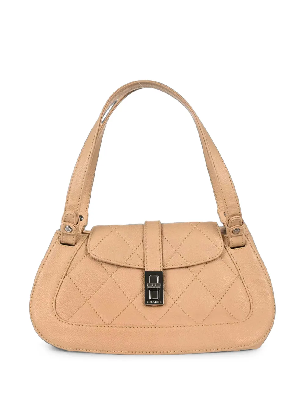 CHANEL Pre-Owned 2005-2006 Mademoiselle Lock caviar leather shoulder bag - Toni neutri