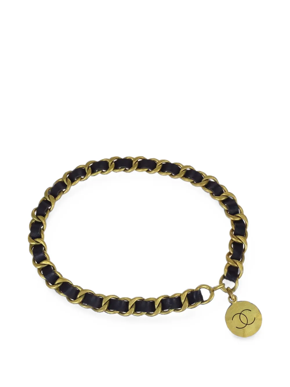 CHANEL Pre-Owned 1994 Medallion chain belt - Black