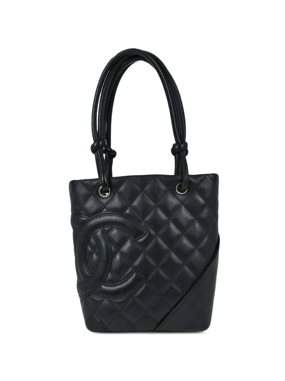 CHANEL Pre-Owned 2004-2005 Cambon Ligne quilted tote bag - Black