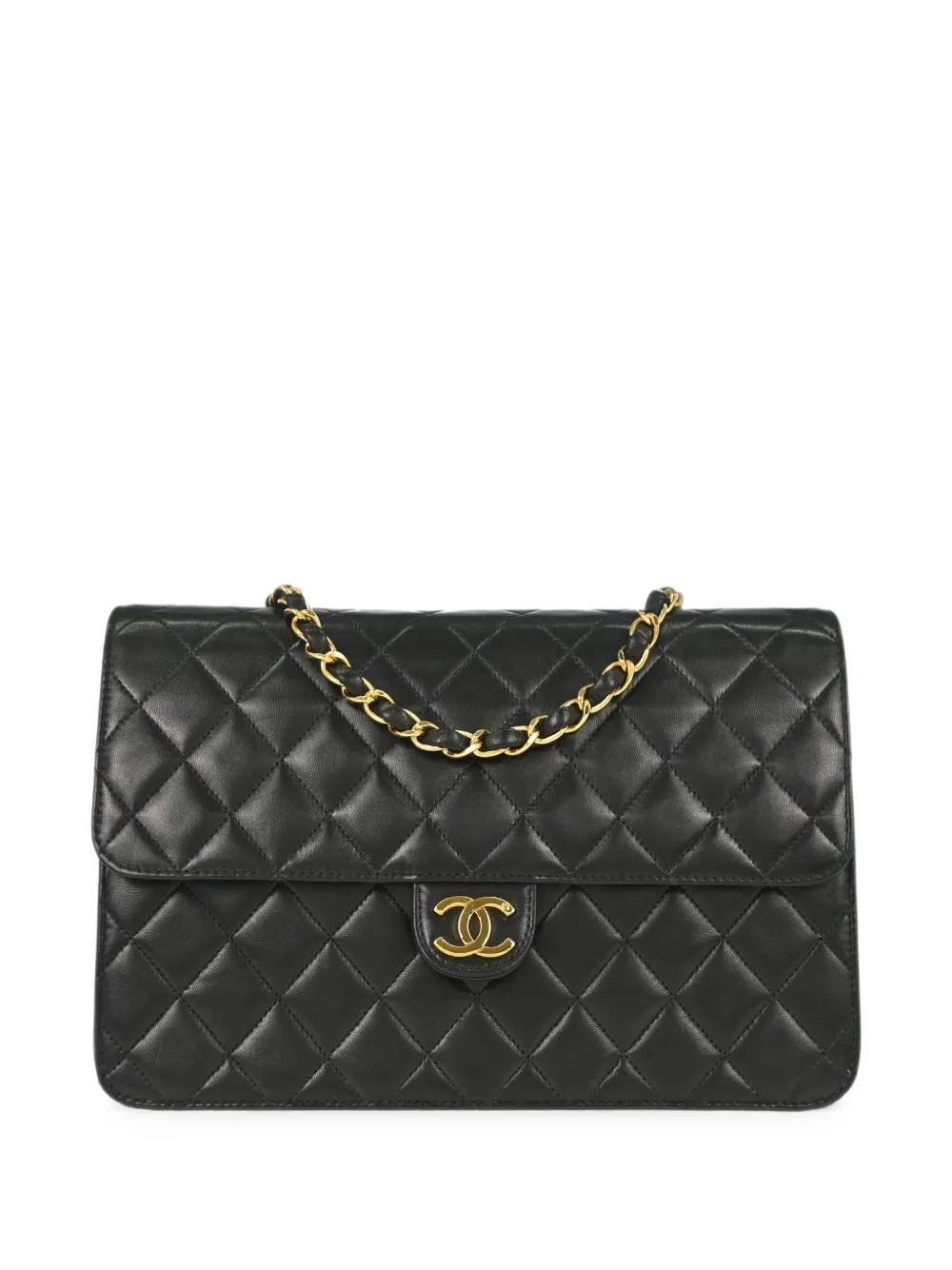 CHANEL Pre-Owned 1997-1999 medium Half Flap quilted CC turn-lock shoulder bag - Nero