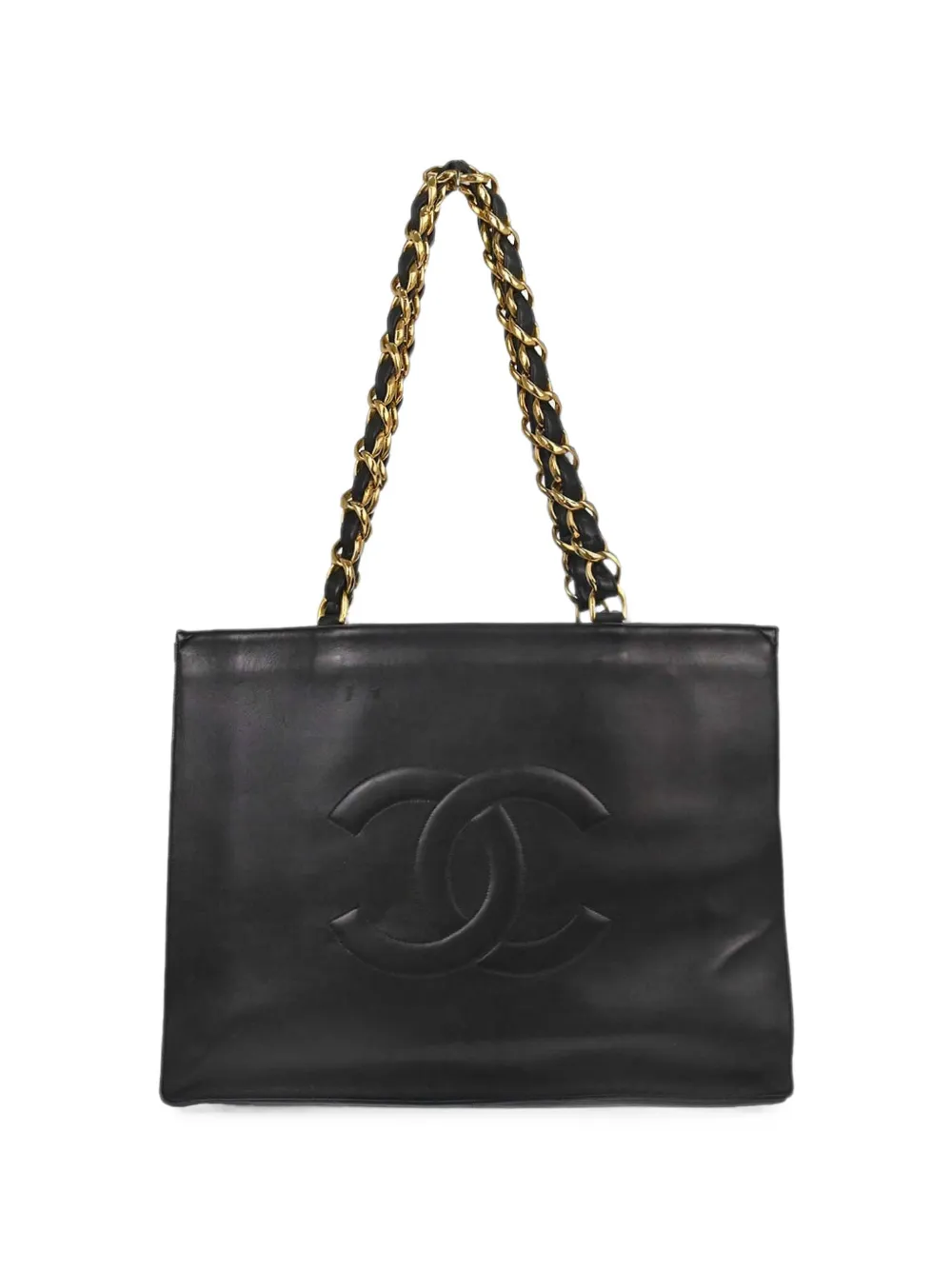 CHANEL Pre-Owned 1994-1996 interlocking CC chain-link tote bag - Nero
