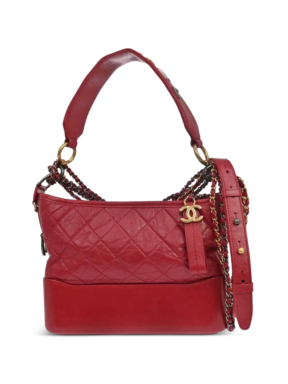 CHANEL Pre-Owned 2019-2020 Gabrielle quilted leather tote bag - Rot