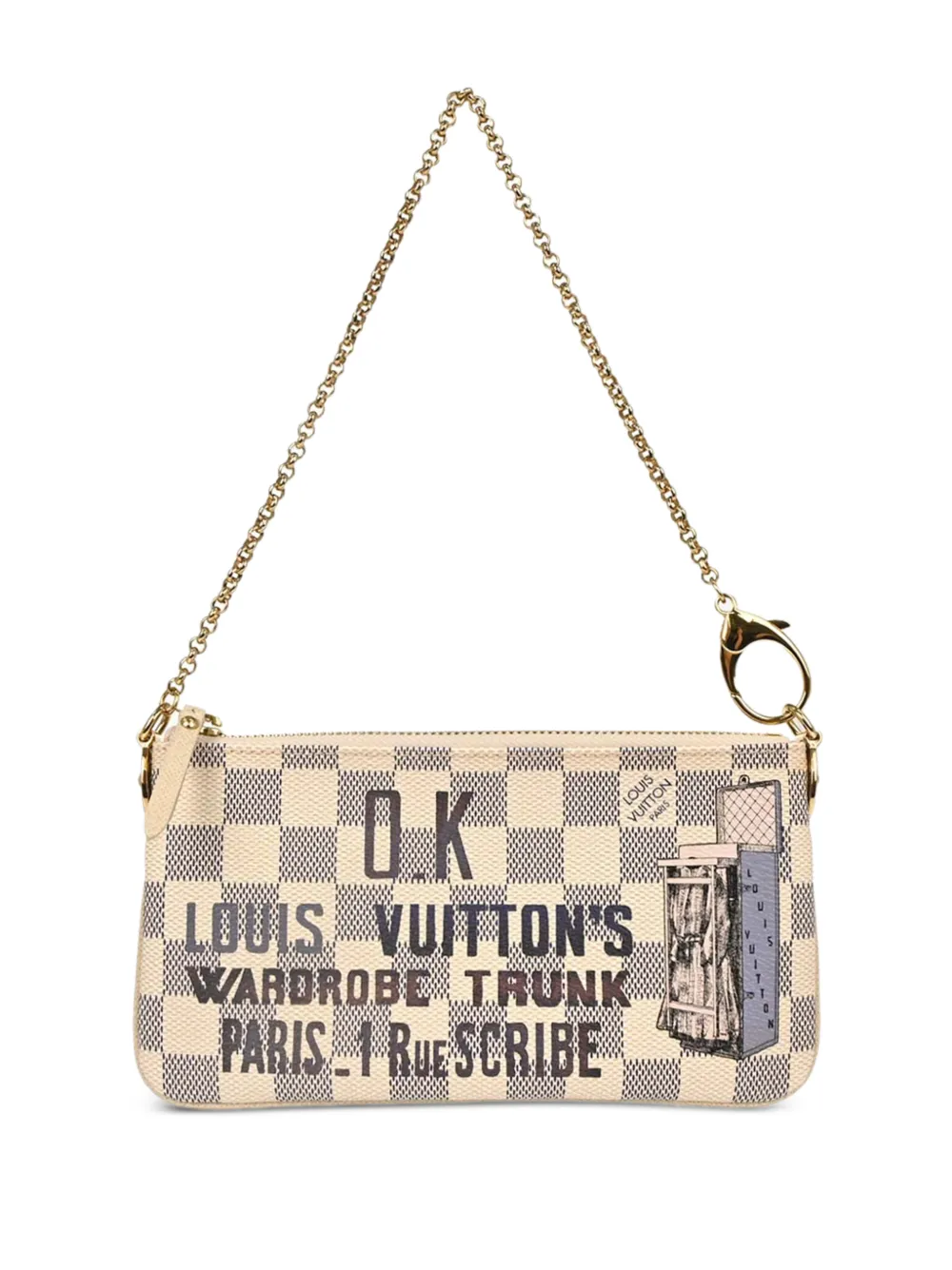 Louis Vuitton Pre-Owned medium Milla Damier Azur shoulder bag - Nude