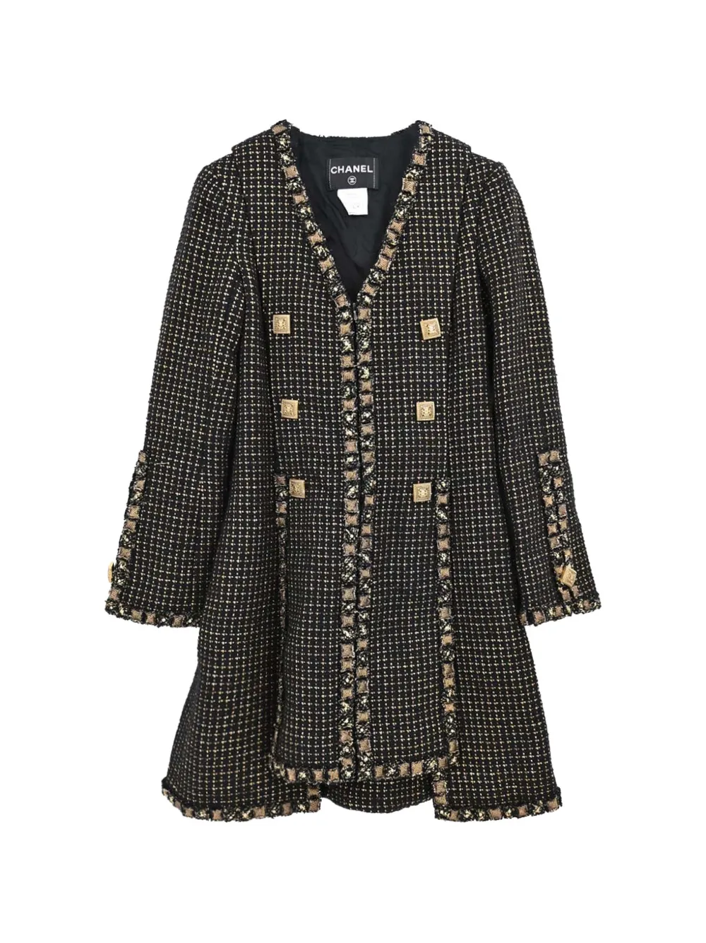 CHANEL Pre-Owned 2011 Tweed coat - Nero