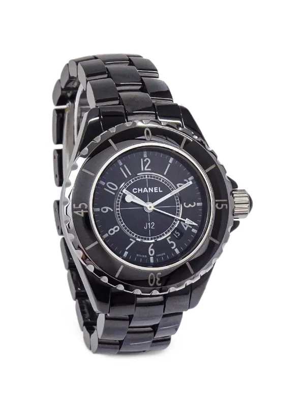 Chanel Pre-owned J12 35mm Ceramic Watch in Black