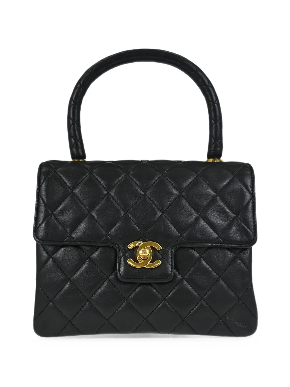 CHANEL Pre-Owned 1991-1994 quilted top handle tote bag - Noir