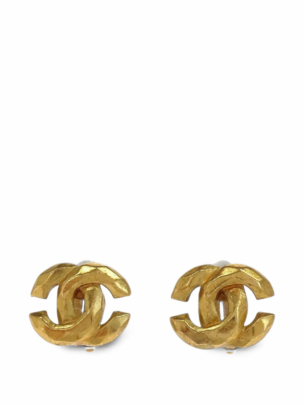 CHANEL Pre-Owned 1999 CC clip-on earrings - Gold