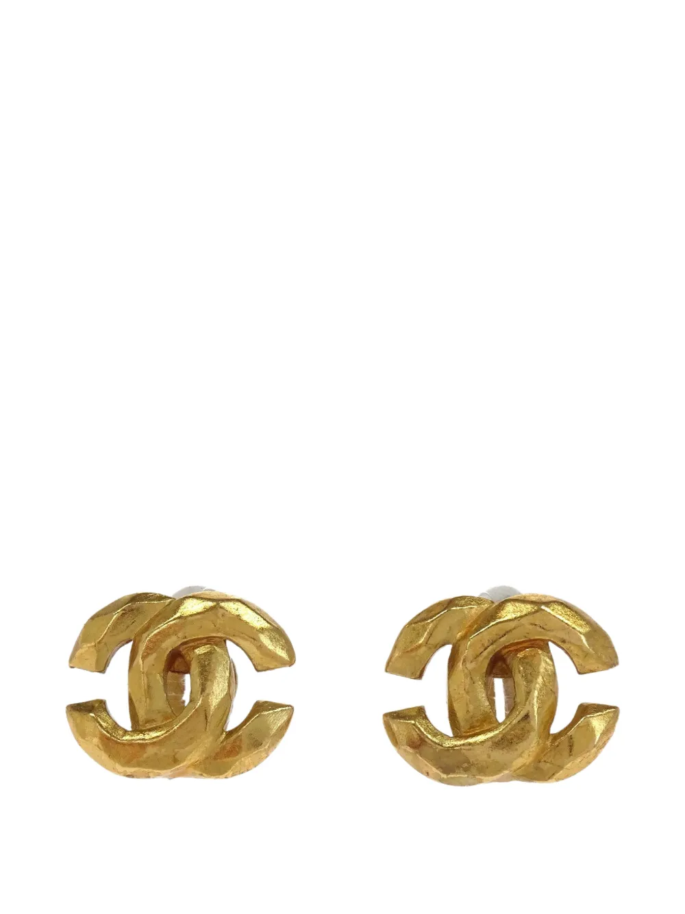 CHANEL Pre-Owned 1999 CC clip-on earrings - Gold