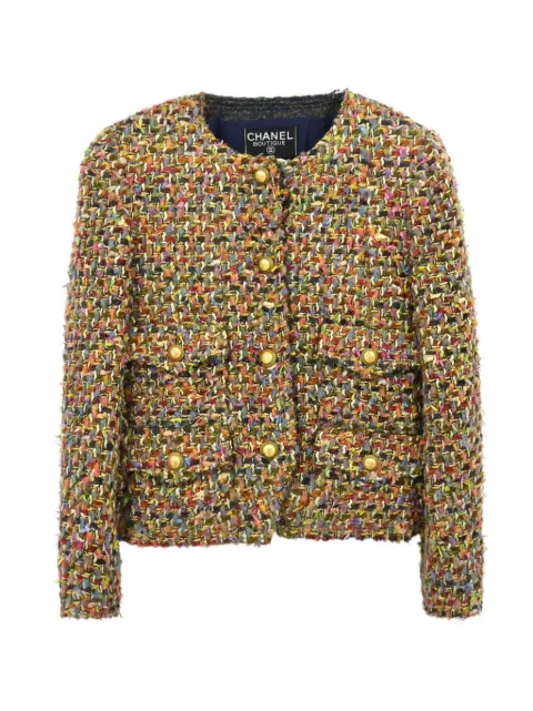 CHANEL Pre-Owned 1993 single-breasted collarless jacket