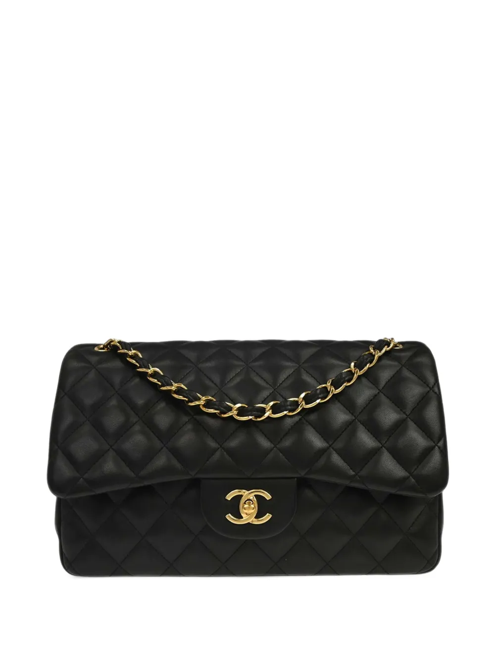 CHANEL Pre-Owned 2019 large Classic Double Flap shoulder bag - Black