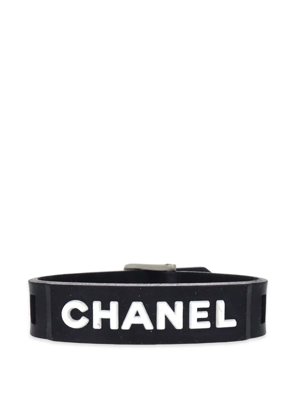 CHANEL Pre-Owned logo-embossed buckle-fastening bracelets - Black