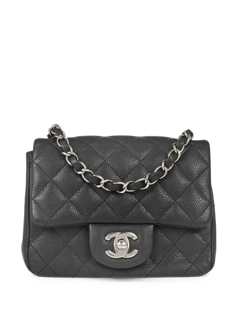 CHANEL Pre-Owned 2014-2015 mini Classic square flap shoulder bag - Nero