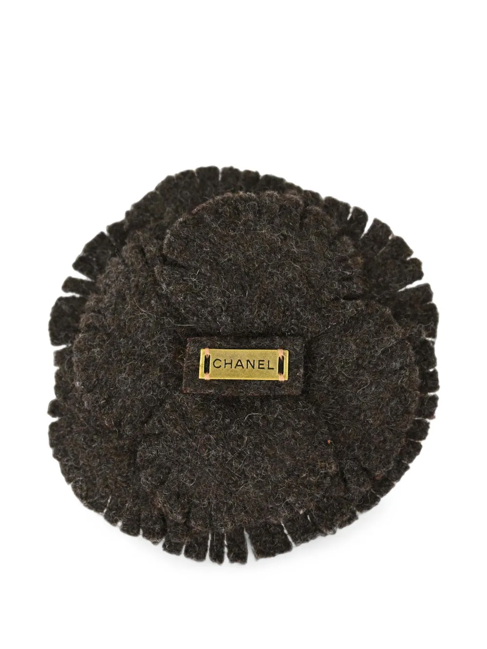 CHANEL Pre-Owned Camellia brooch pin - Marrone