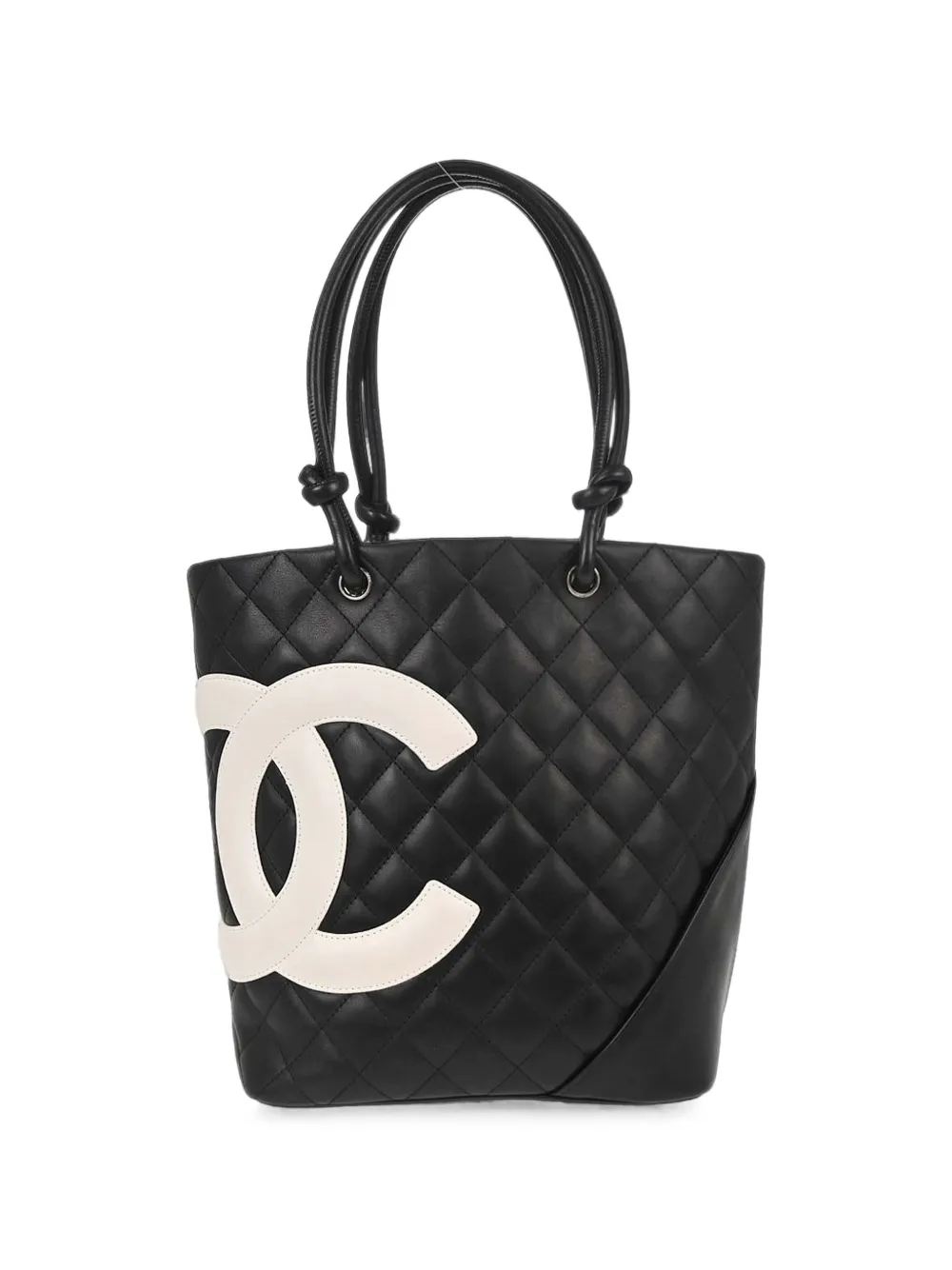 CHANEL Pre-Owned 2005-2006 Cambon Ligne quilted leather tote bag - Nero