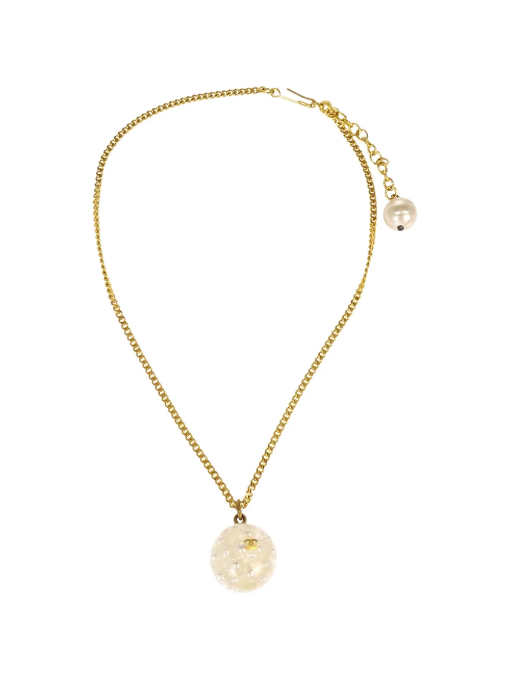 CHANEL Pre-Owned costume-pearl pendant necklace - Gold