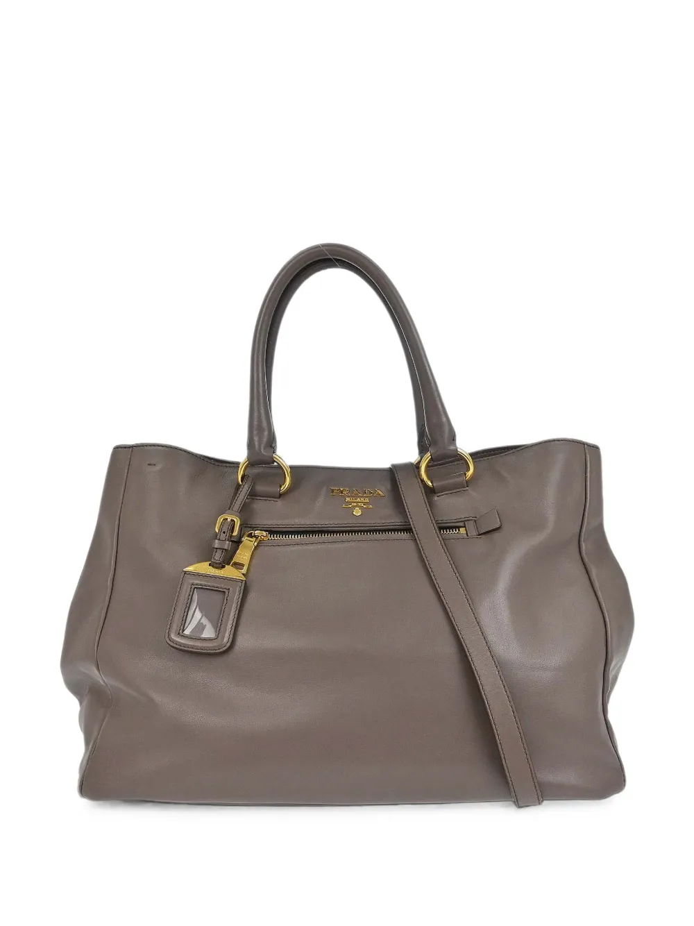 Prada Pre-Owned leather tote bag - Marron