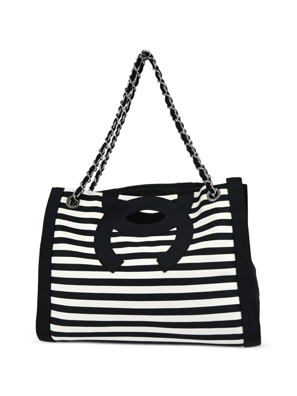 CHANEL Pre-Owned 2009-2010 Cruise Line striped shoulder bag - Weiß