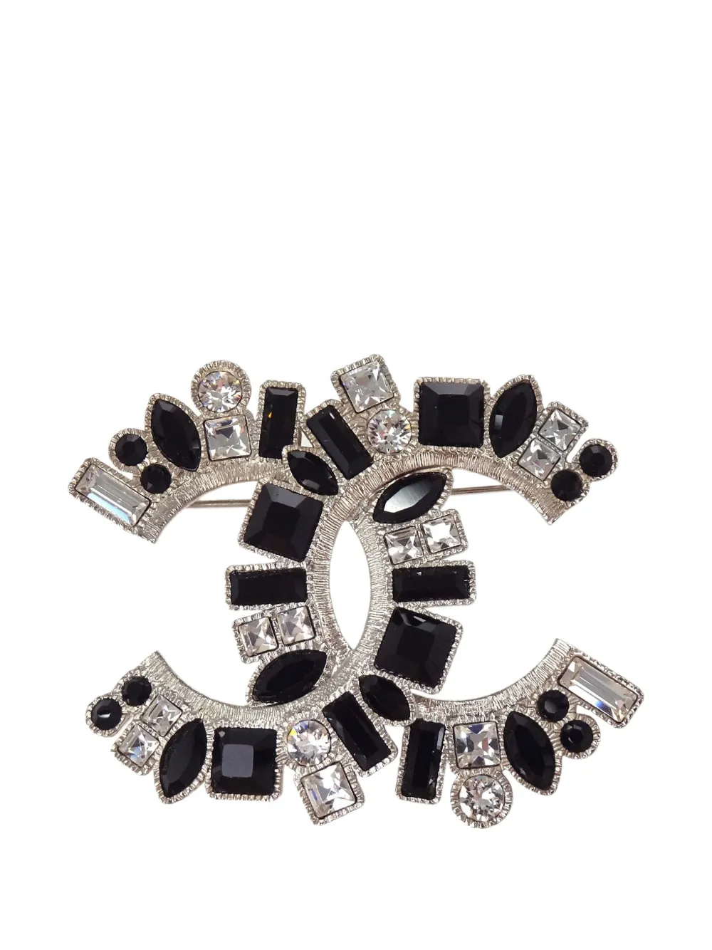 CHANEL Pre-Owned Spilla con strass - Argento