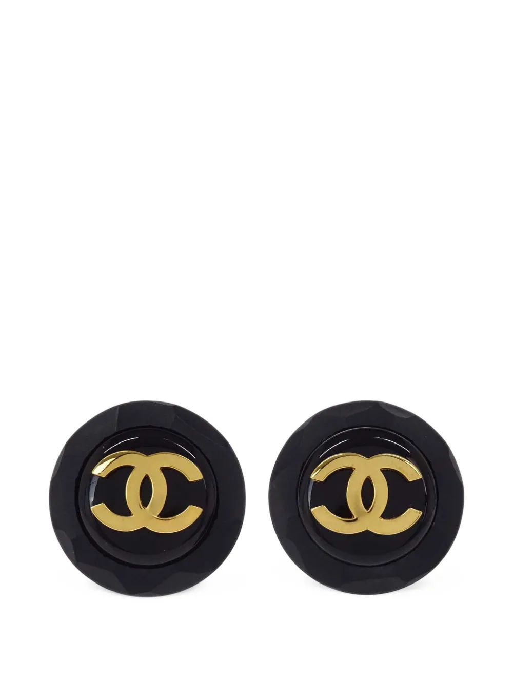 CHANEL Pre-Owned Interlocking CC clip-on earrings - Oro