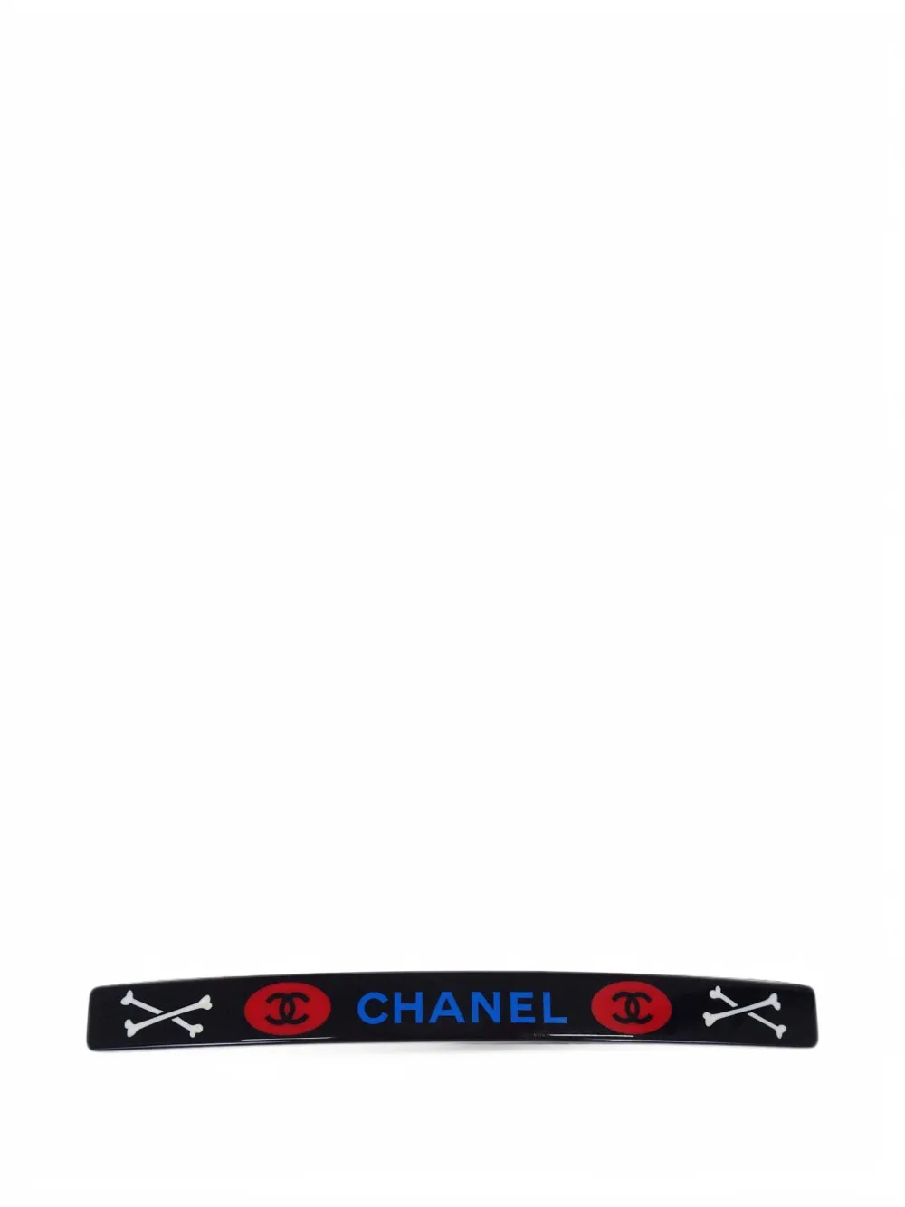 CHANEL Pre-Owned logo-print hair clip - Schwarz