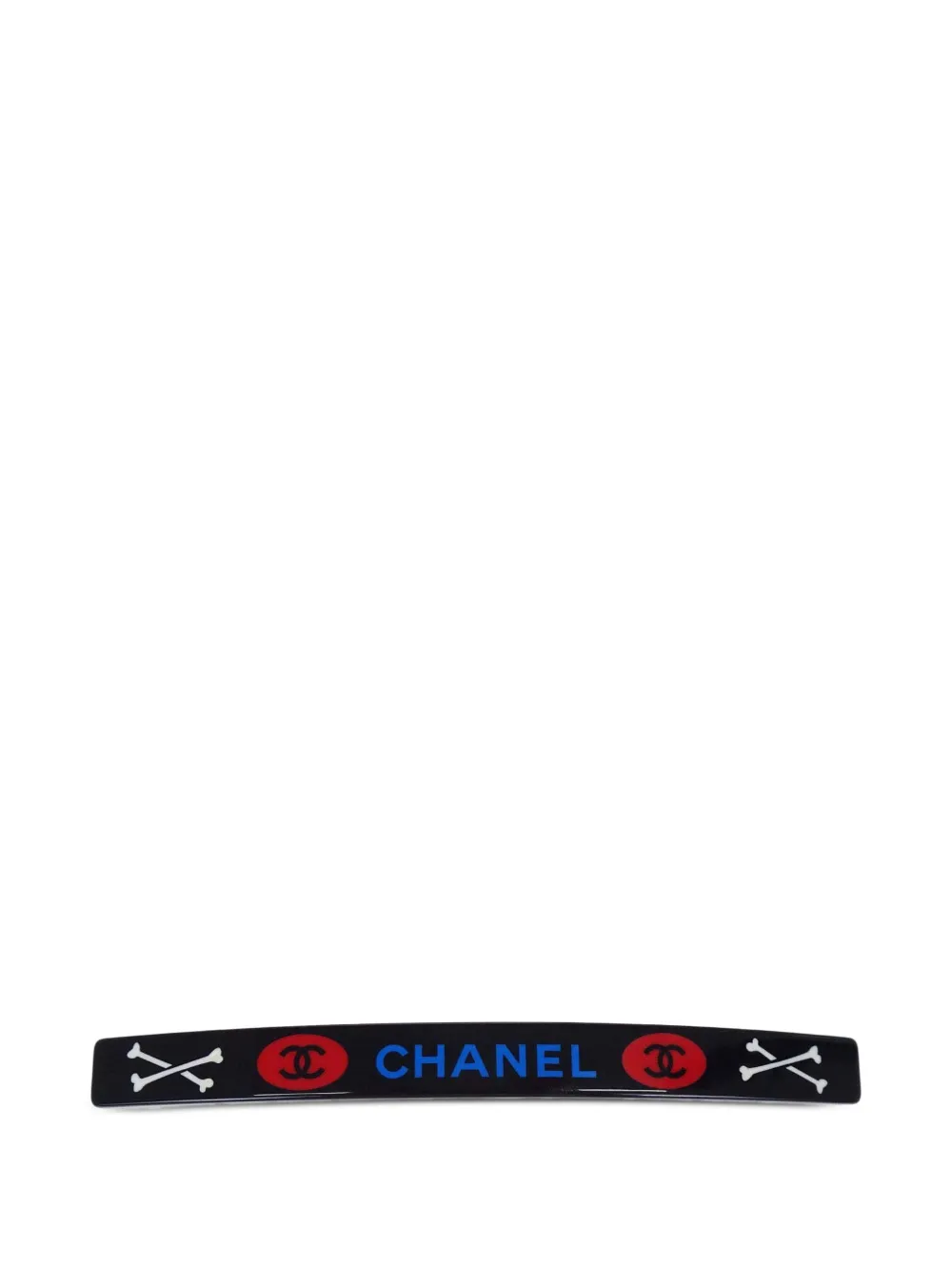 CHANEL Pre-Owned logo-print hair clip - Schwarz