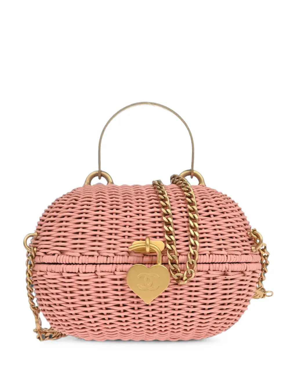 CHANEL Pre-Owned 2005-2006 heart-lock basket bag - Rosa