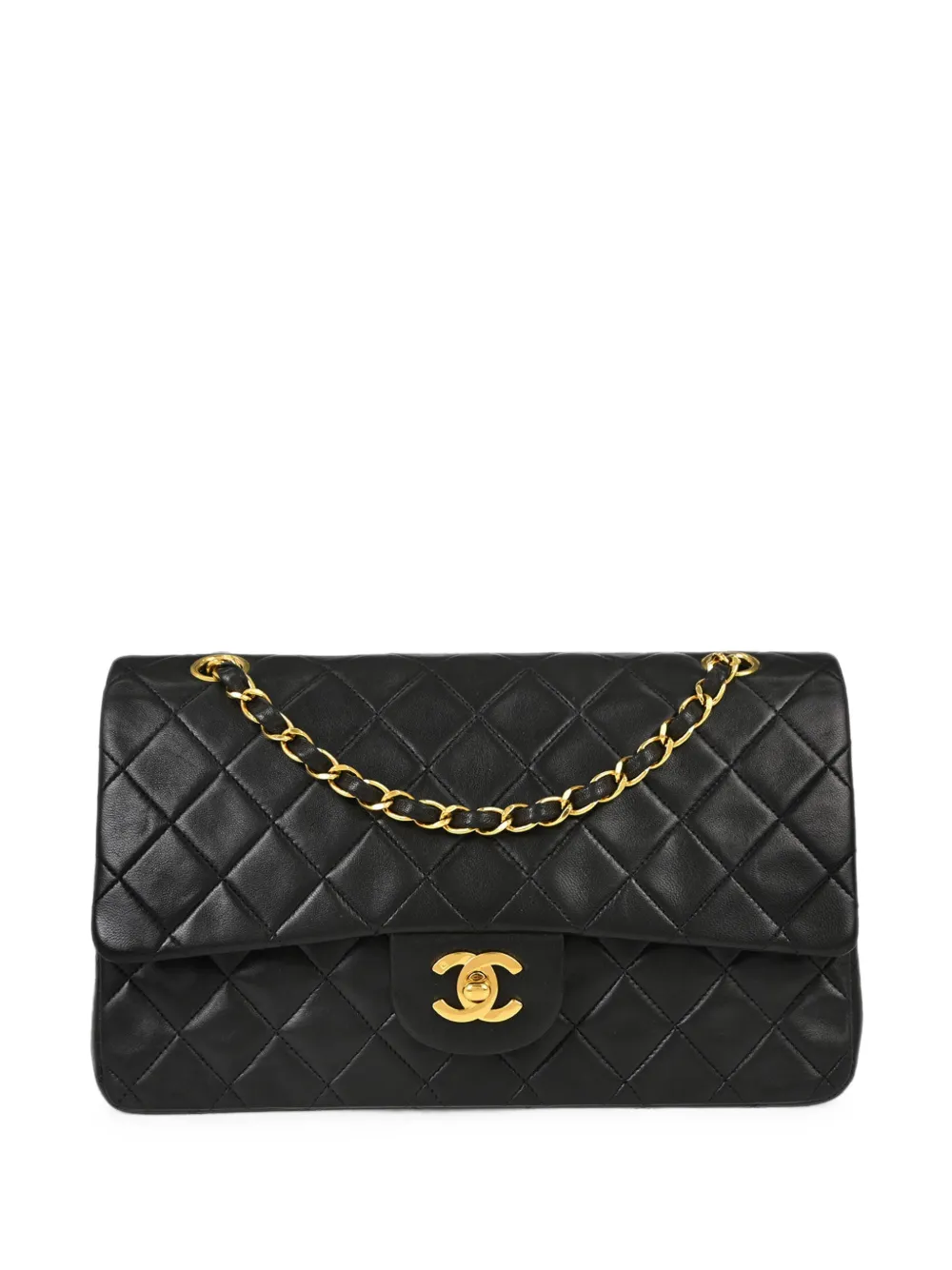 CHANEL Pre-Owned 1991-1994 medium quilted Classic Double Flap shoulder bag - Nero