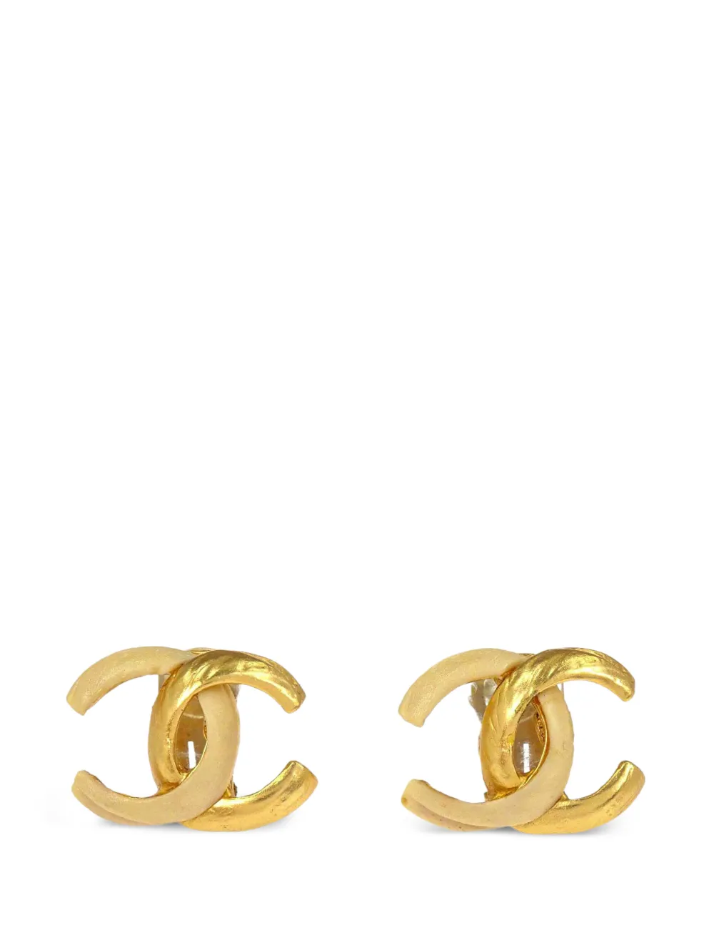 CHANEL Pre-Owned CC clip-on earrings - Gold