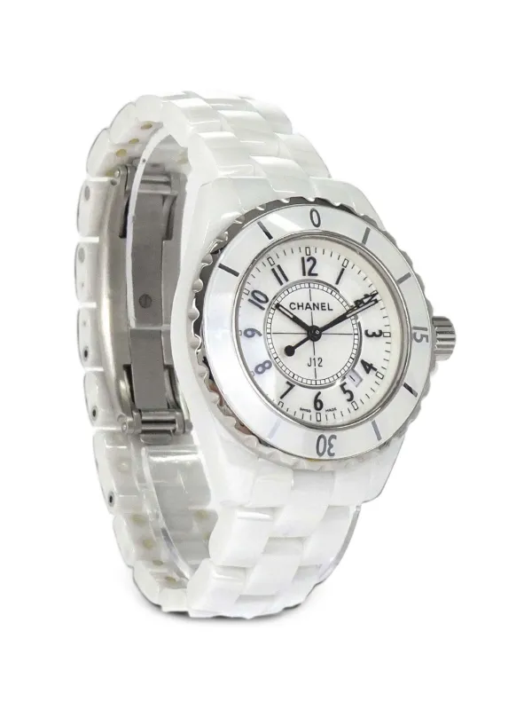 Chanel Pre-owned J12 33mm Watch in White
