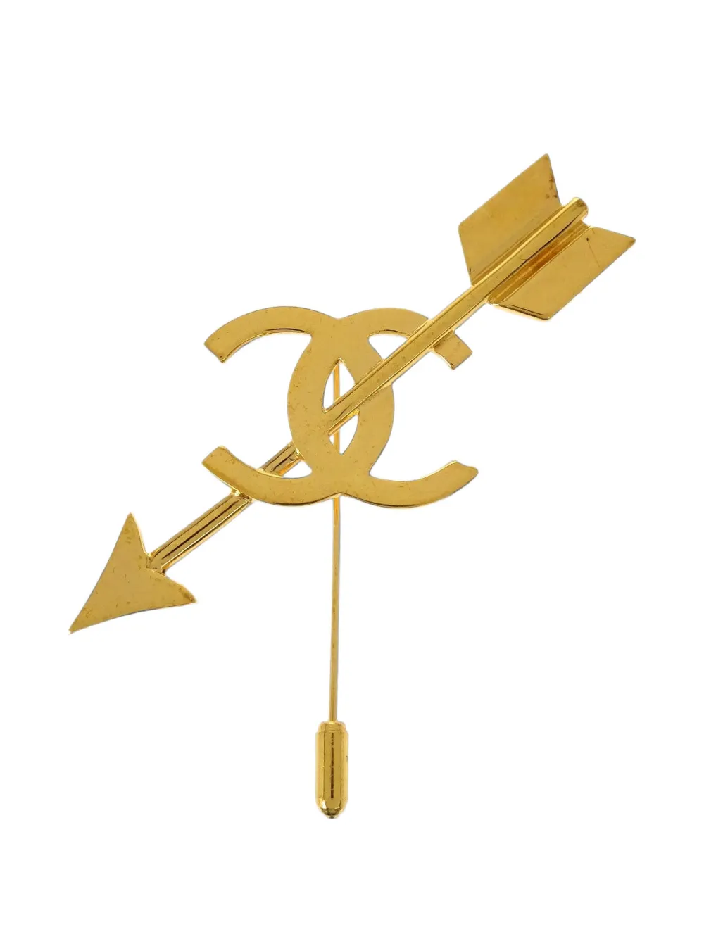 CHANEL Pre-Owned CC arrow brooch - Oro