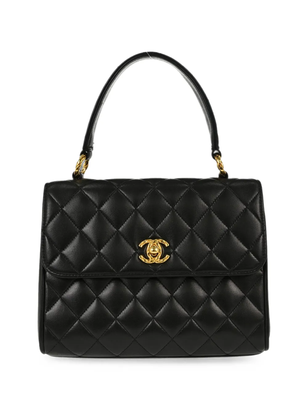 CHANEL Pre-Owned 1991-1994 quilted-lambskin shoulder bag - Nero