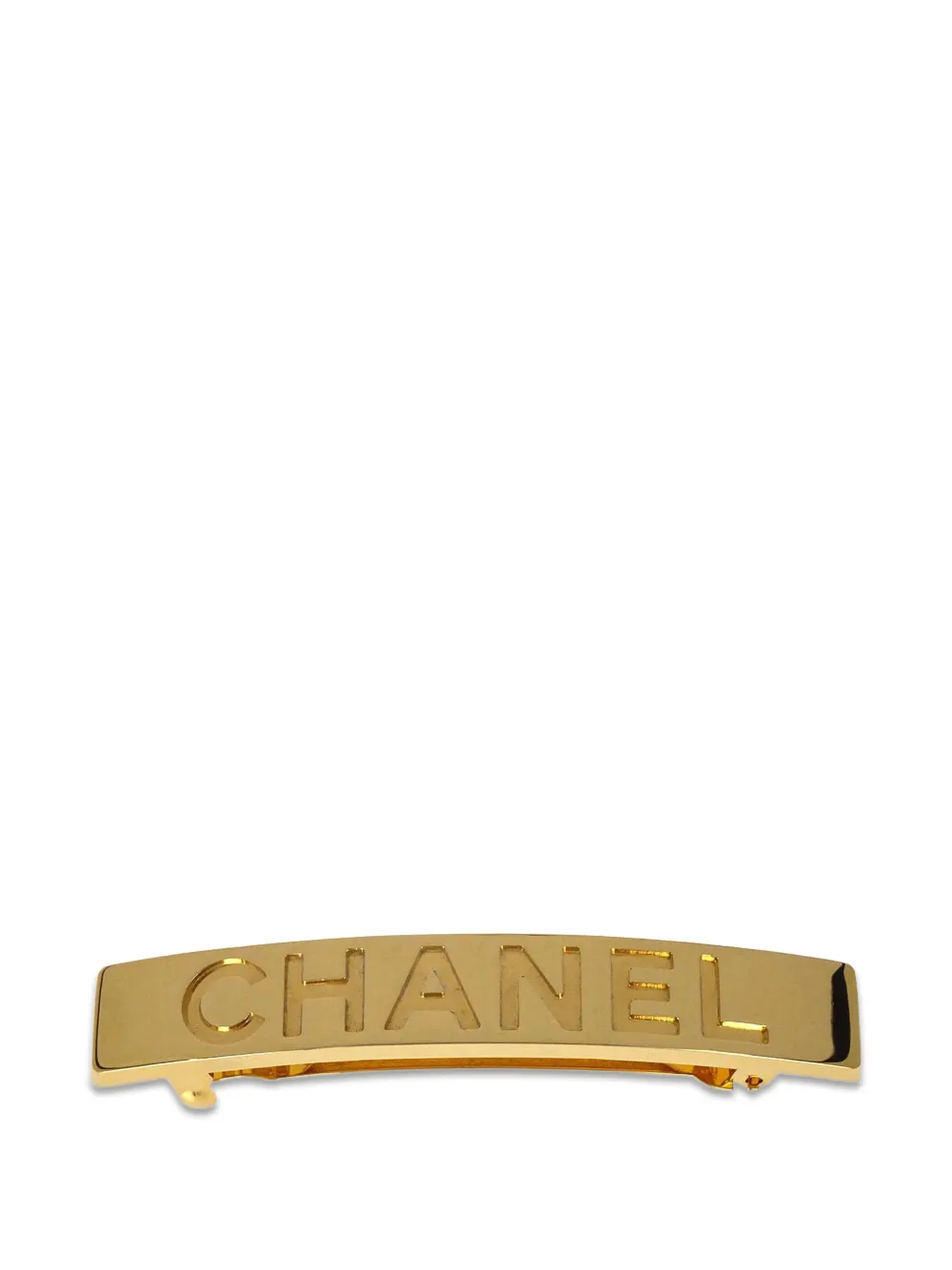 CHANEL Pre-Owned logo-engraved barrette - Gold