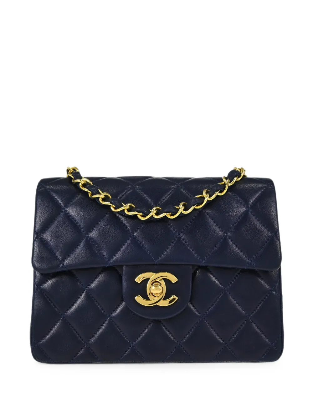 CHANEL Pre-Owned 1989-1991 mini Classic Square Flap shoulder bag - Blue