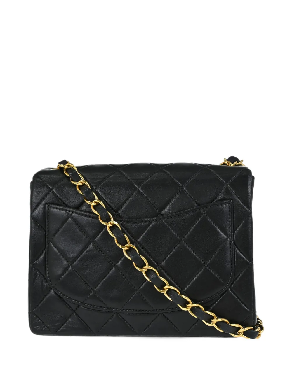 CHANEL Pre-Owned 2000-2001 Classic Square Flap mini-schoudertas Zwart