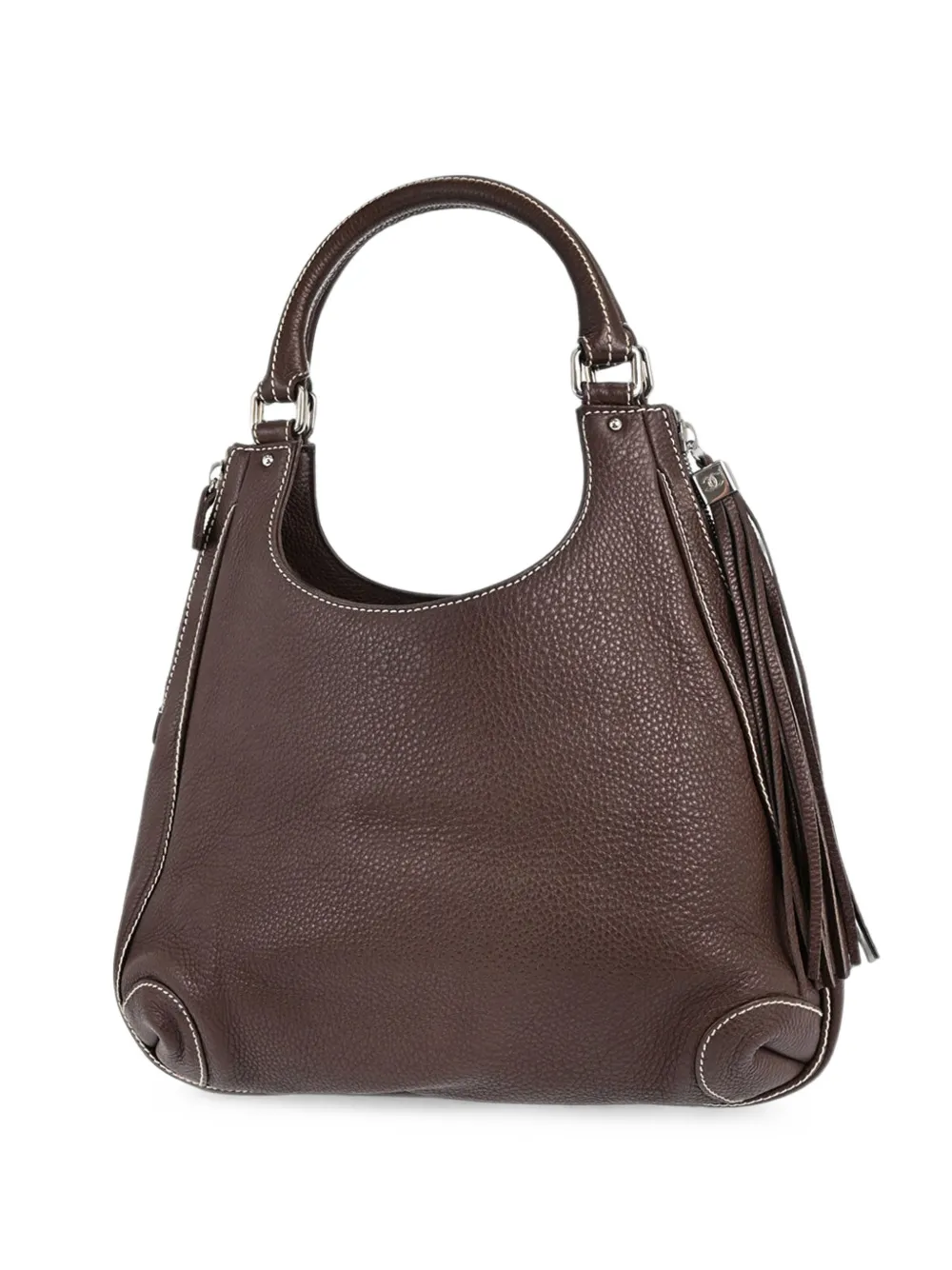 CHANEL Pre-Owned 2003-2004 tassel-detail shoulder bag - Brown