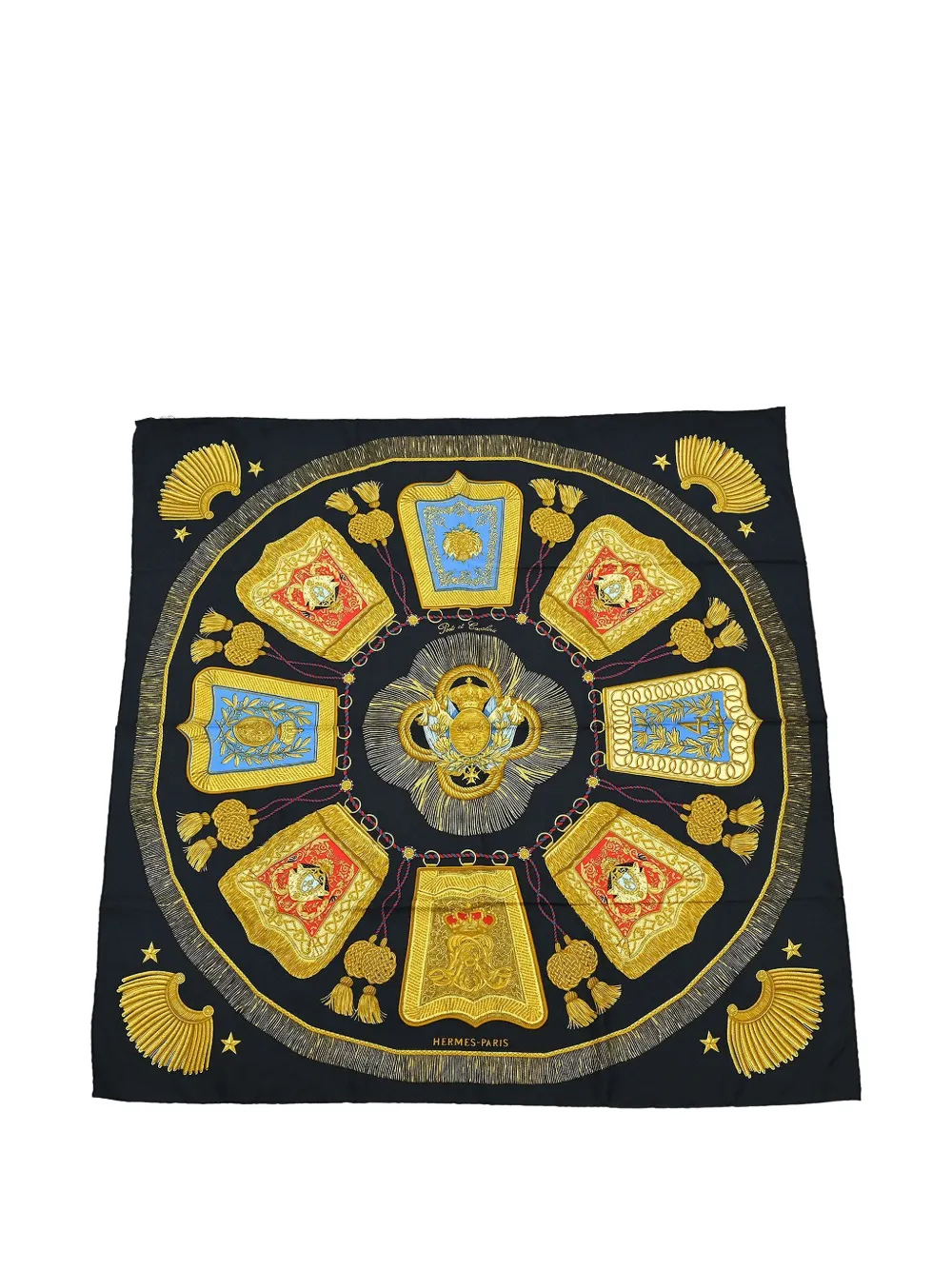 Hermès Pre-Owned small Poste et Cavalerie scarf - Schwarz