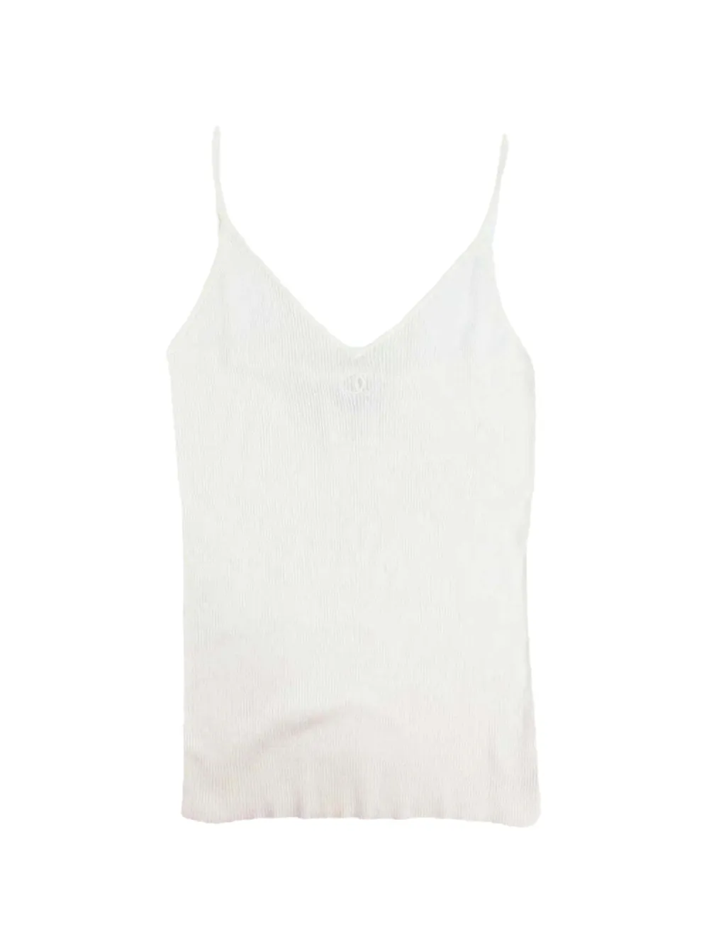 CHANEL Pre-Owned 1995 ribbed top - Bianco