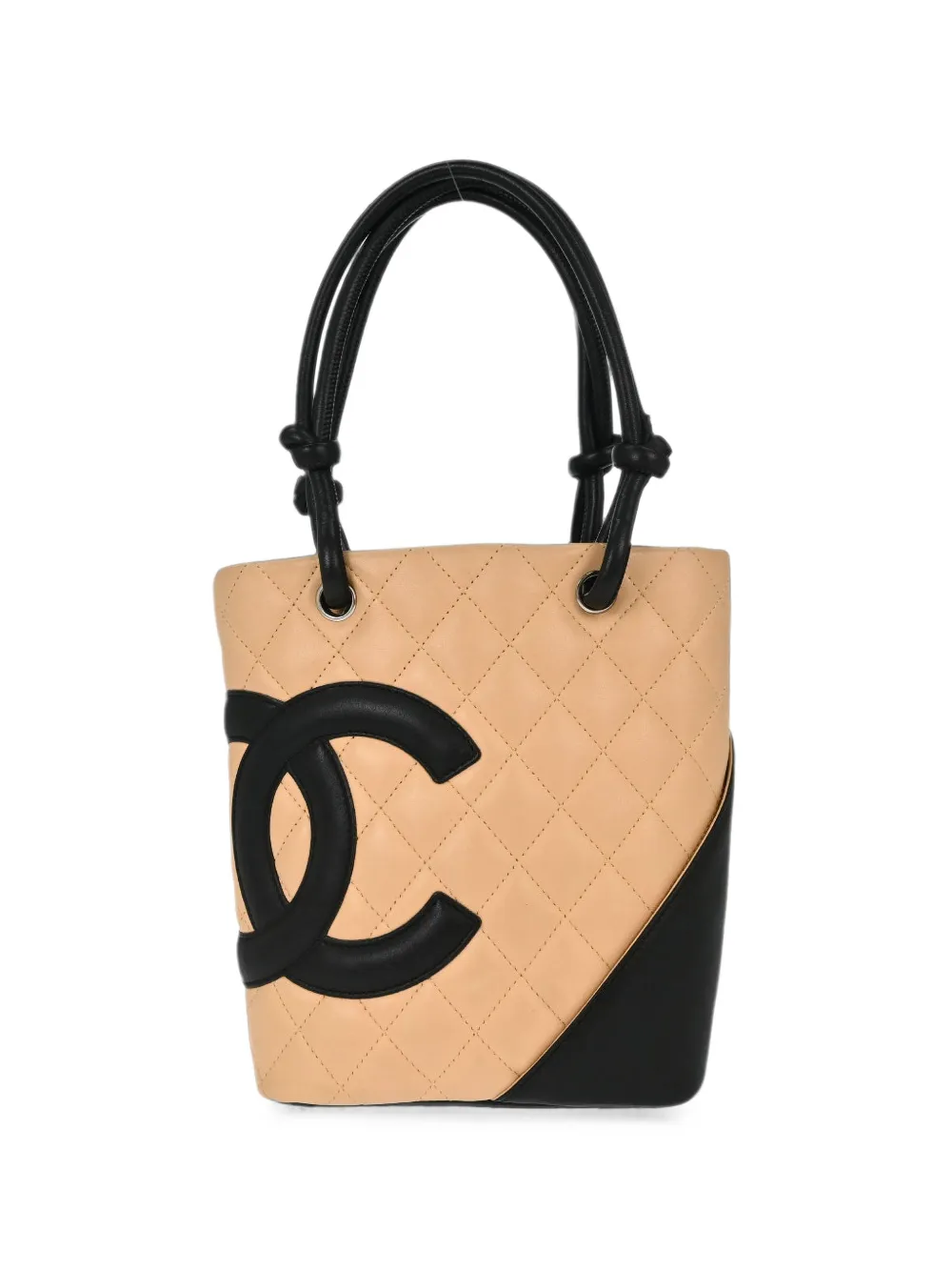 CHANEL Pre-Owned 2004-2005 Ligne Cambon quilted-leather tote bag - Nude