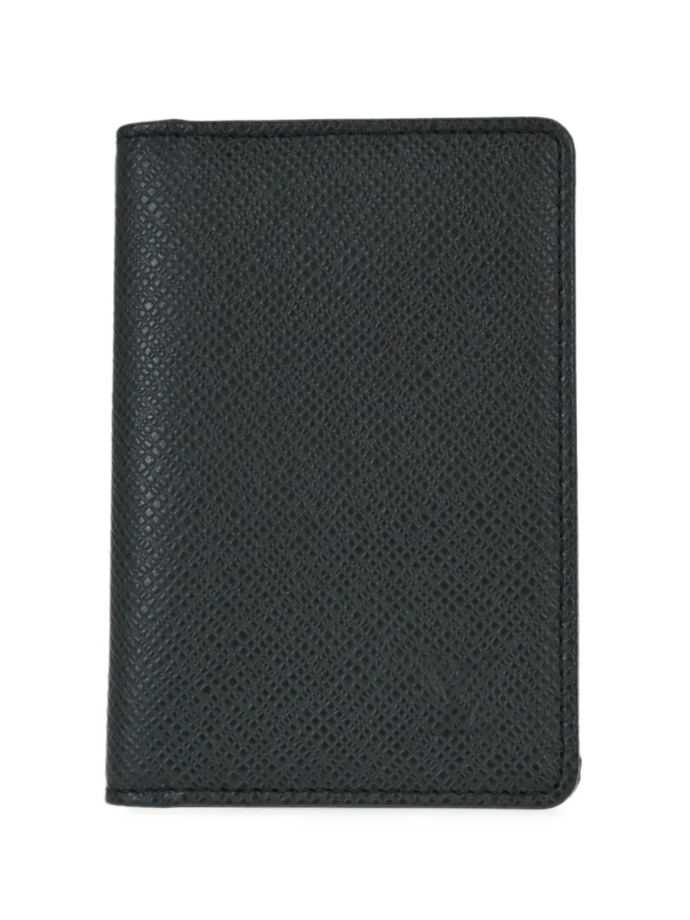 Pre-owned Louis Vuitton Taiga Organizer De Poche Cardholder In Black