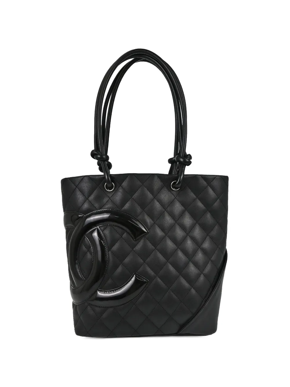 CHANEL Pre-Owned 2012 Cambon Ligne quilted leather tote bag - Black