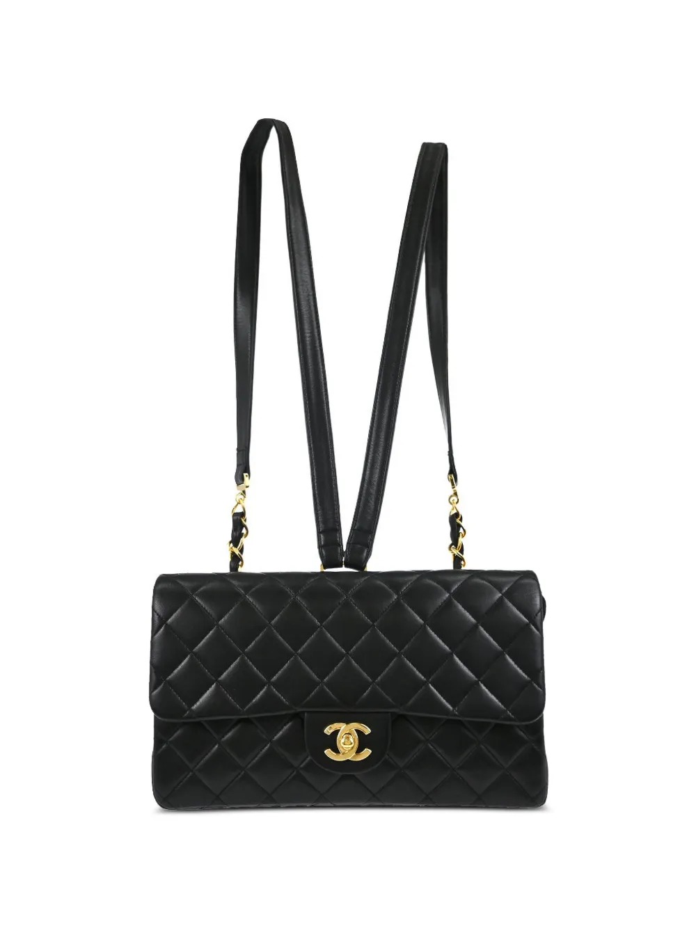 CHANEL Pre-Owned 1996-1997 Flap backpack - Black