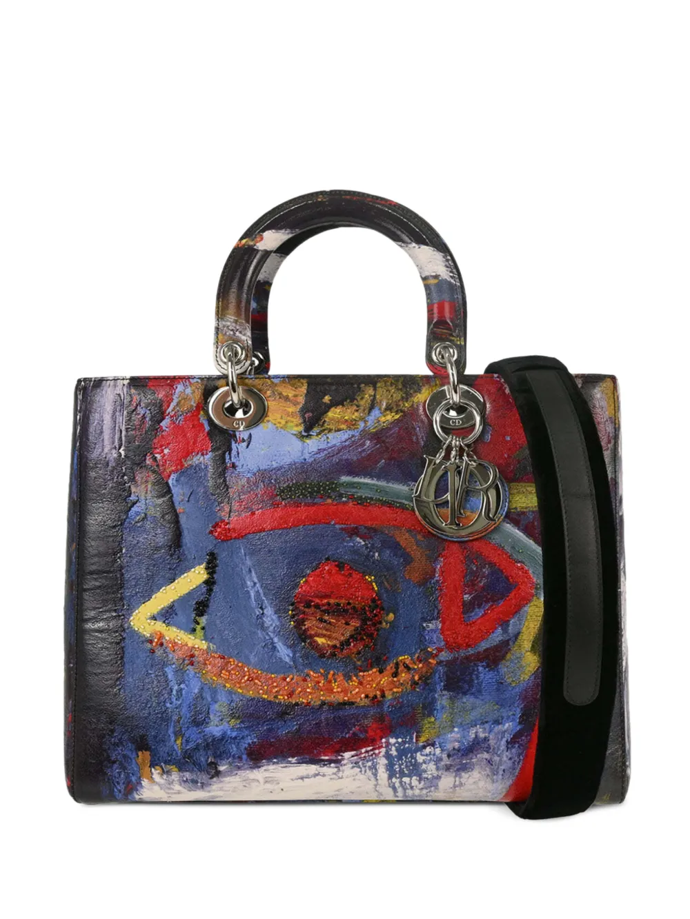 Christian Dior Pre-Owned Lady Dior bead-embellished leather shoulder bag - Schwarz