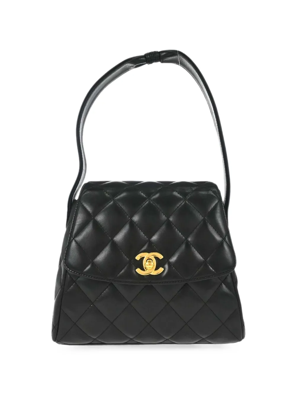 CHANEL Pre-Owned 1996-1997 quilted CC turn-lock tote bag - Noir CHANEL Pre-Owned 1996-1997 quilted CC turn-lock tote bag - Noir