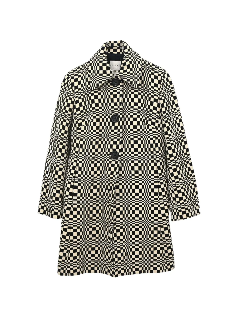 Celine Pre-Owned geometric-print coat - Nero