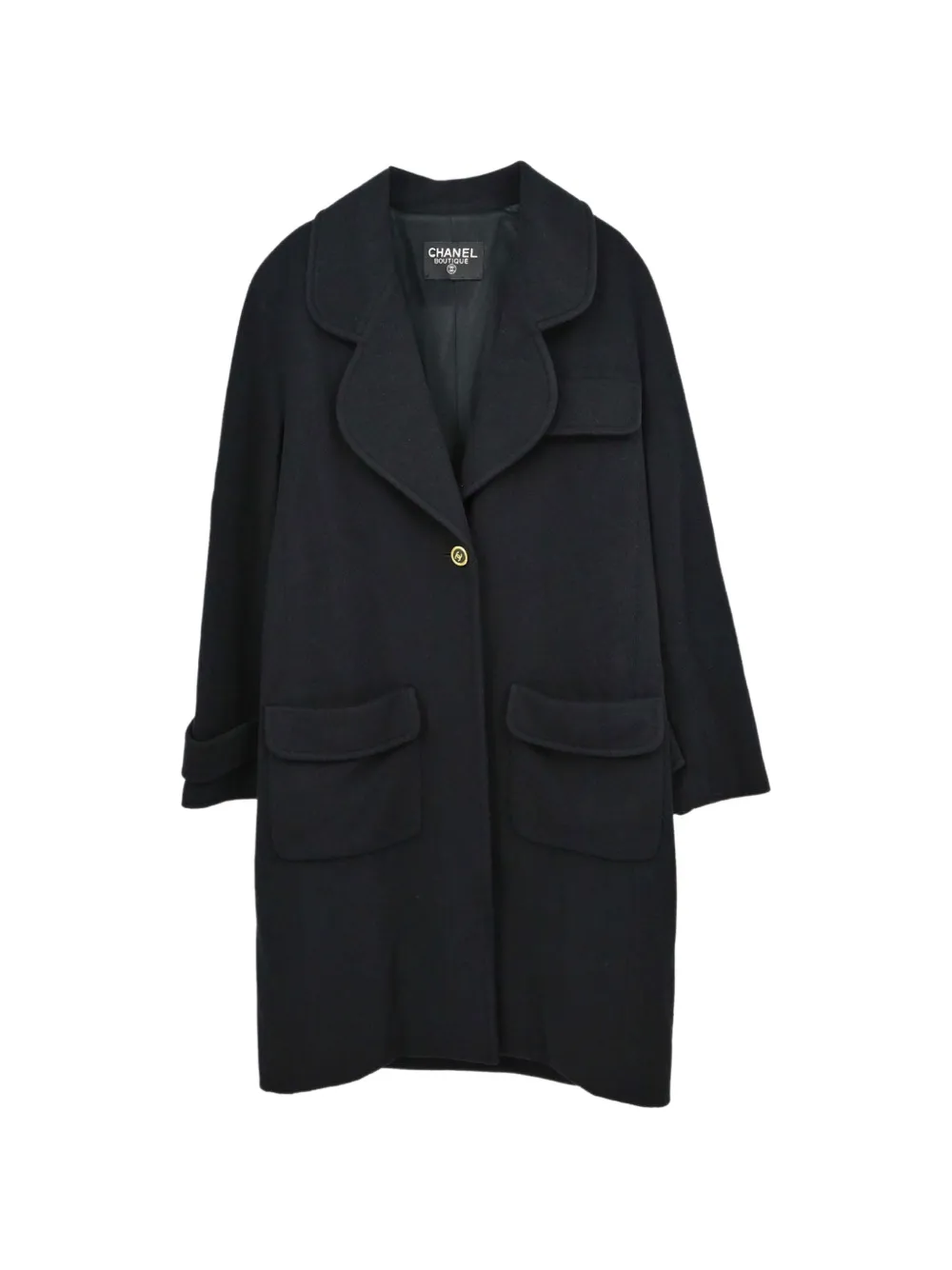 CHANEL Pre-Owned cashmere coat - Black