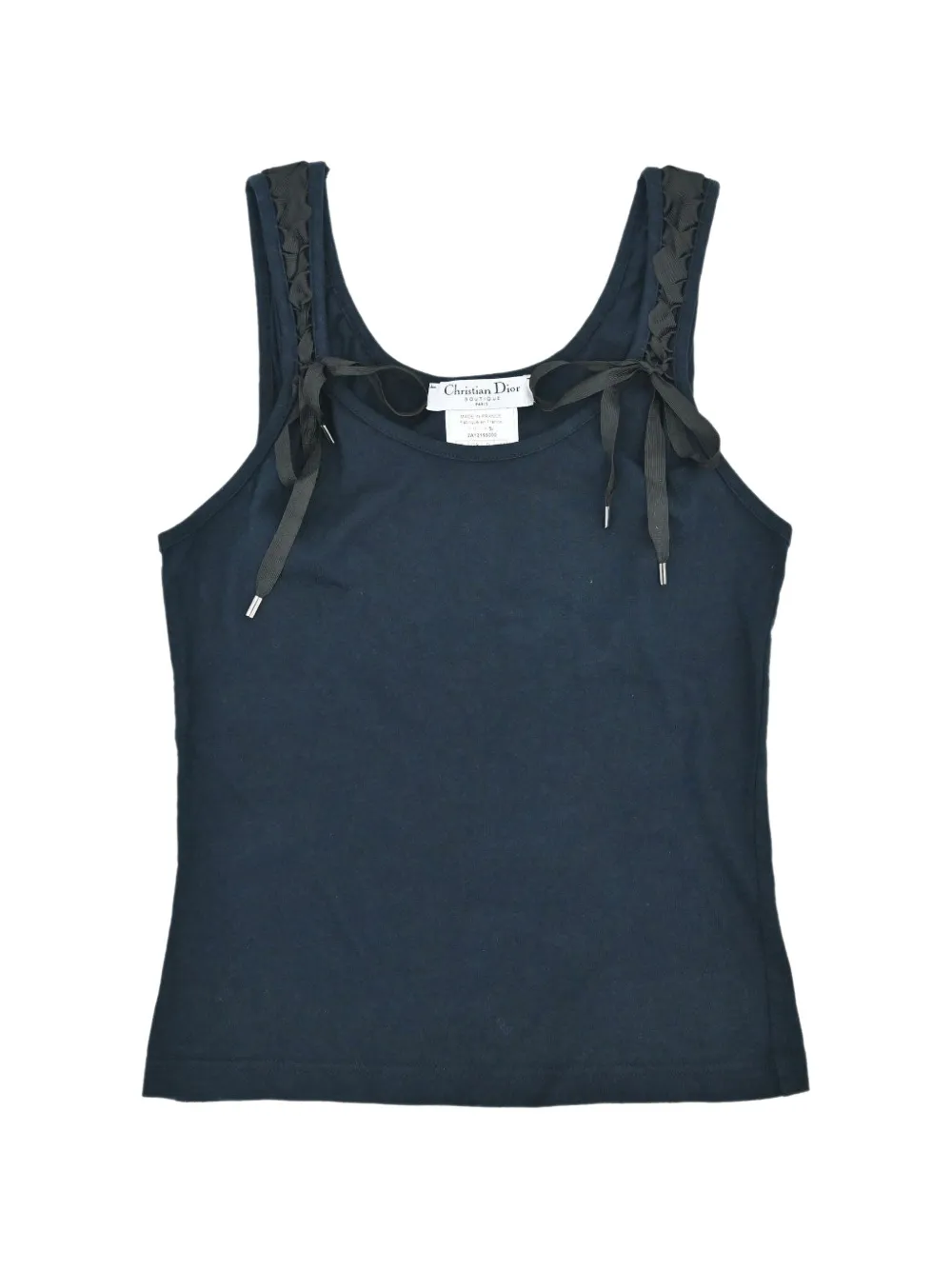 Christian Dior Pre-Owned 2002 bow-detail sleeveless tank top - Blau
