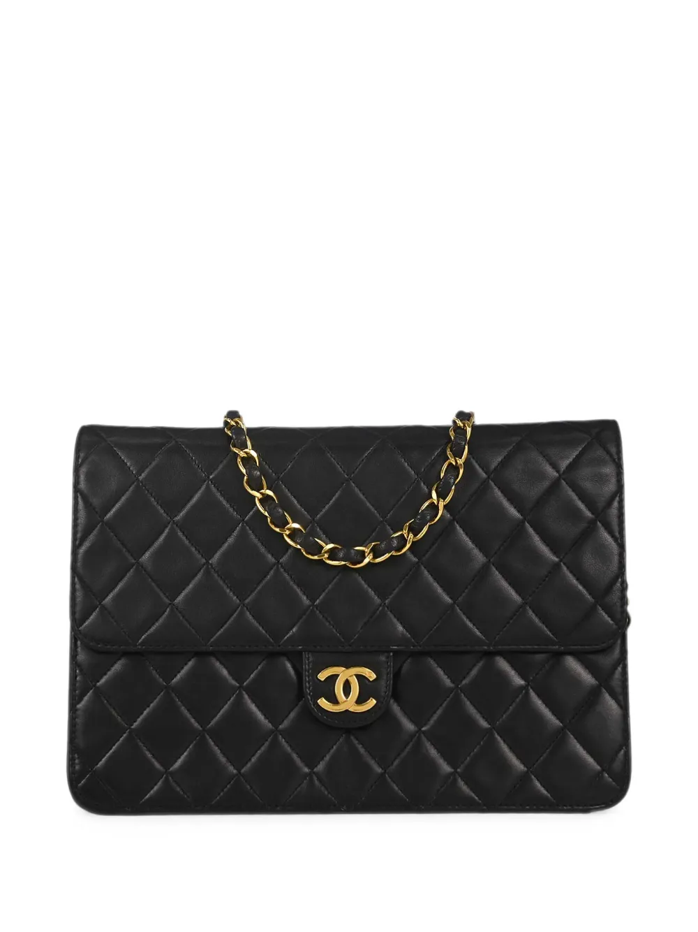CHANEL Pre-Owned 1996-1997 medium Half Flap quilted shoulder bag - Schwarz