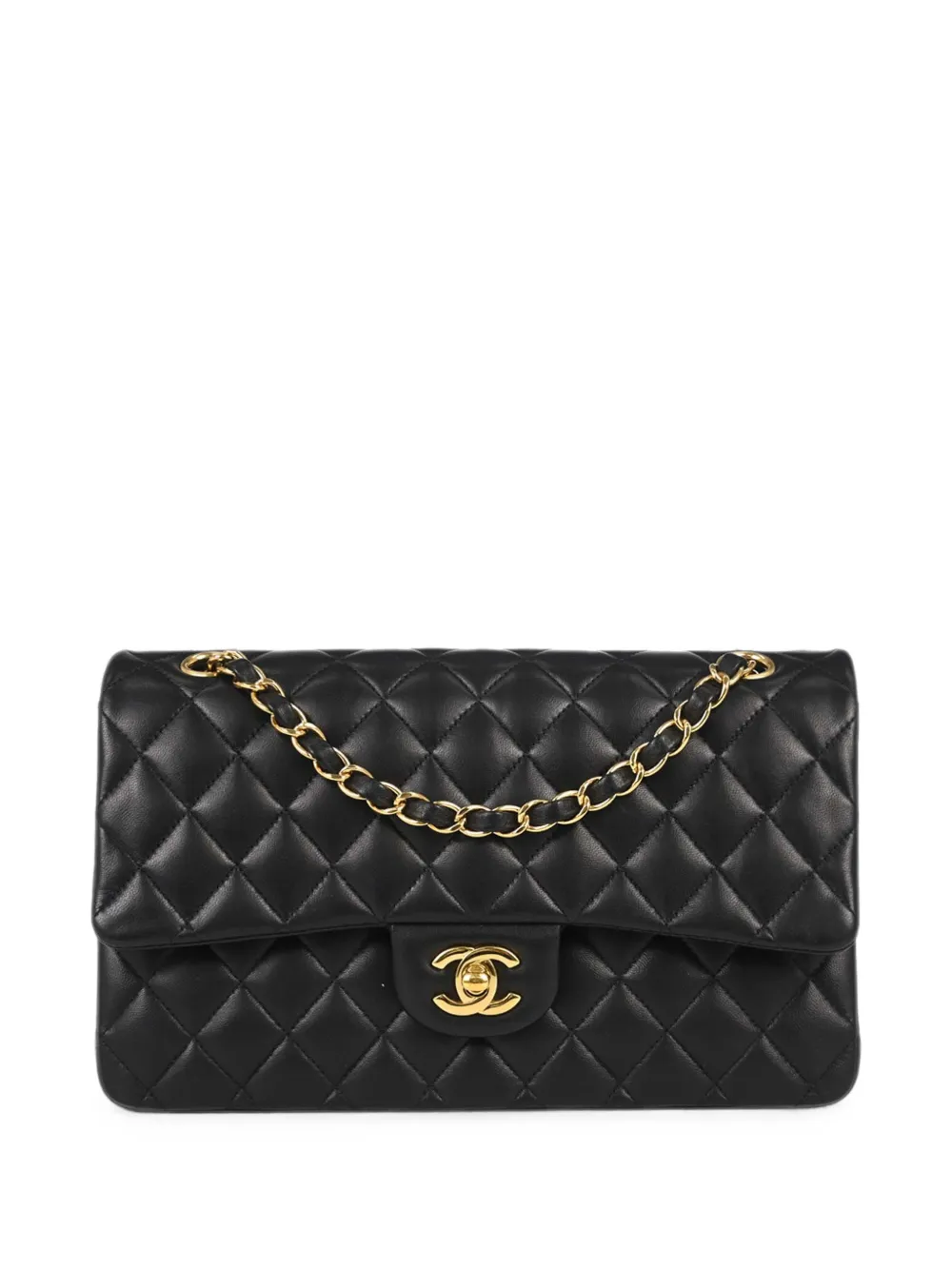 CHANEL Pre-Owned 2018-2019 medium Classic Double Flap quilted shoulder bag - Nero