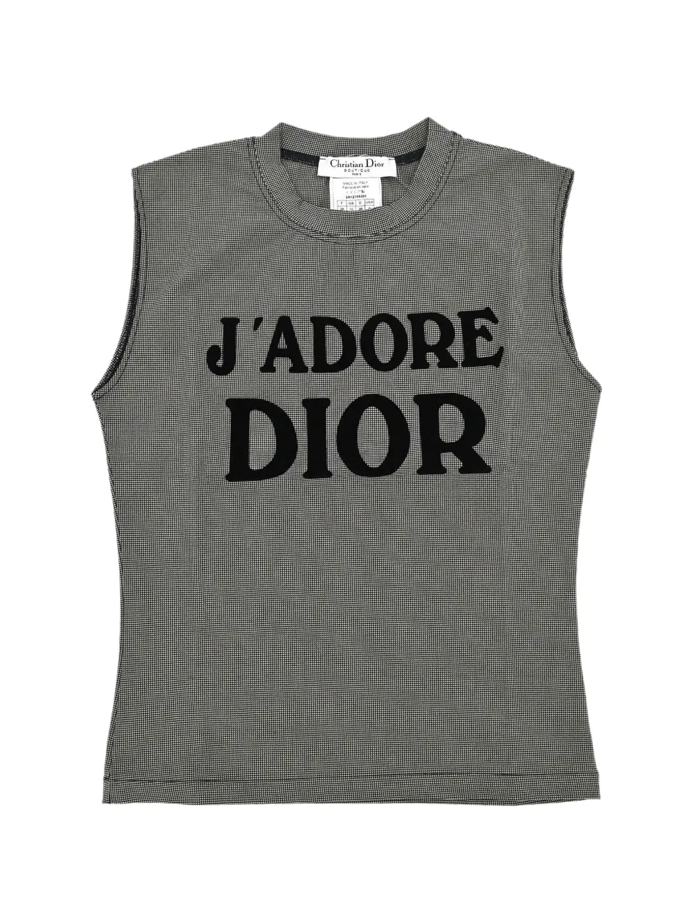 Christian Dior Pre-Owned J'adore Dior houndstooth tank top - Grau